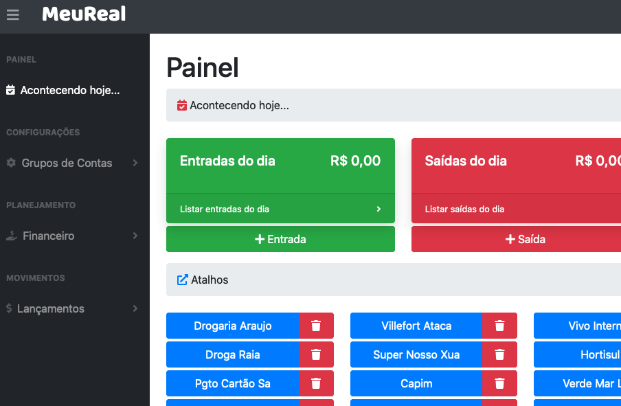 MeuReal - Dashboard